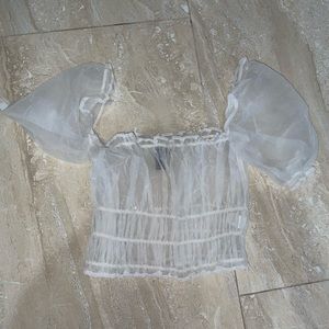 White sheer top